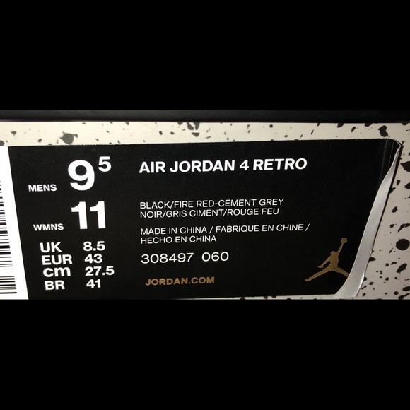 Jordan 4 breds 2019 version - Picture 4 of 4
